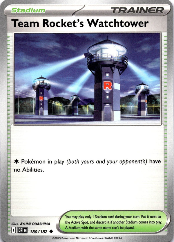 Pokemon Team Rocket's Watchtower 180/182 Destined Rivals Non Holo NM