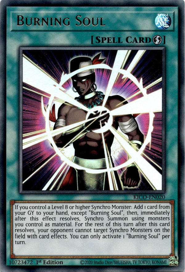 Yugioh Burning Soul KICO-EN020 Ultra Rare 1st Edition NM