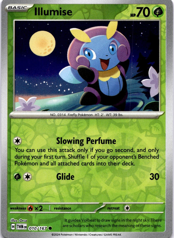 Pokemon Illumise 010/167 Twilight Masquerade Reverse Holo NM