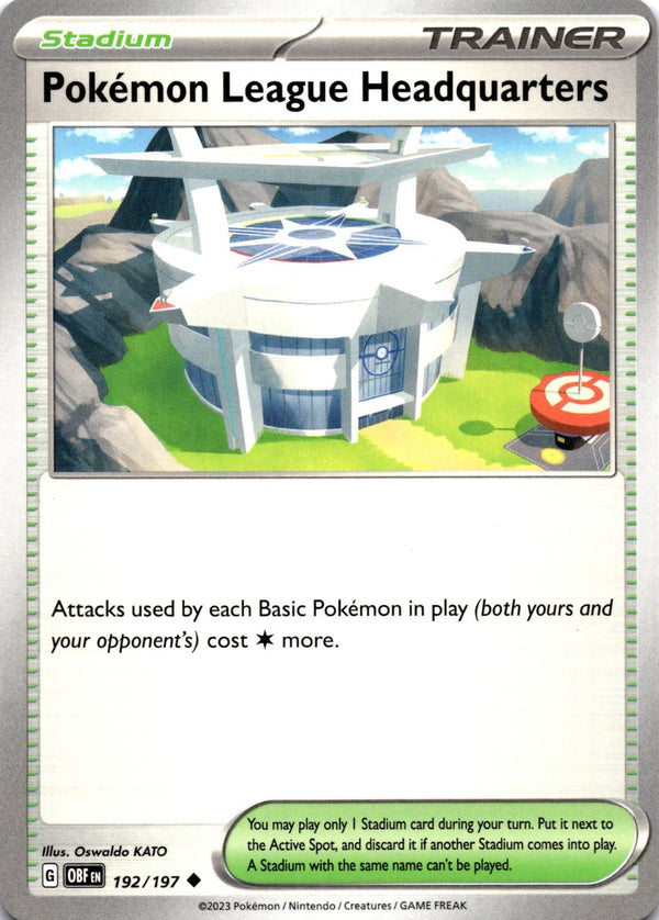 Pokemon Pokemon League Headquarters 192/197 Obsidian Flames Non Holo NM