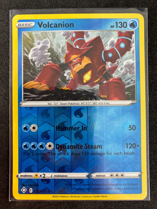 Pokemon Volcanion 025/072 Shining Fates Reverse Holo NM