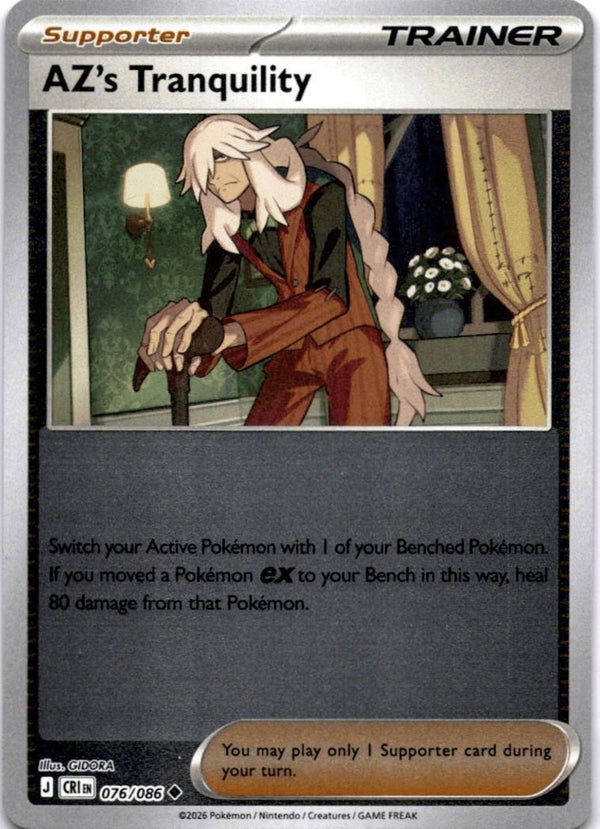 Pokemon AZ's Tranquility 076/086 Chaos Rising Reverse Holo NM