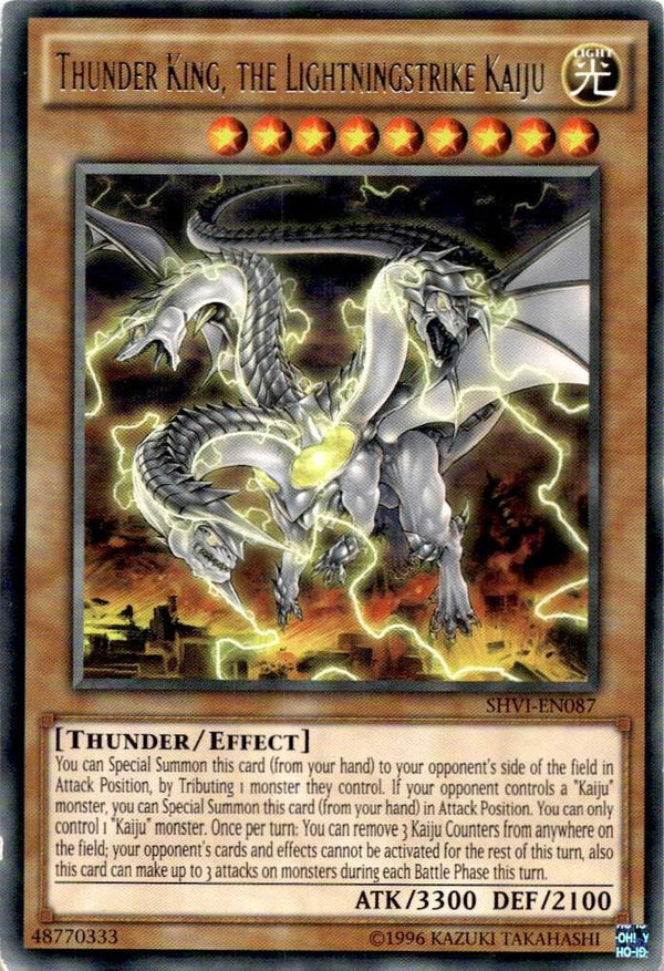 Yugioh Thunder King, the Lightningstrike Kaiju SHVI-EN087 Rare Unlimited Ed LP