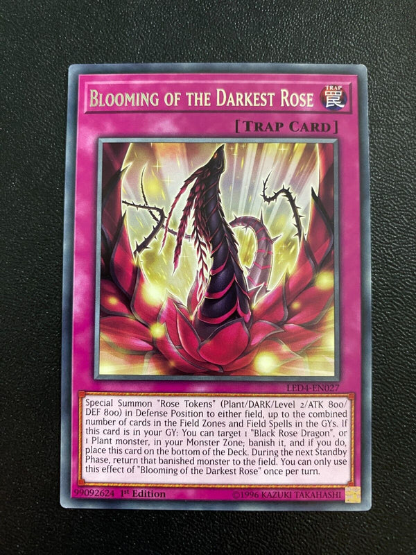 Yugioh Blooming of the Darkest Rose LED4-EN027 Rare 1st Edition NM