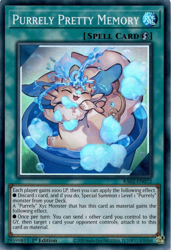 Yugioh Purrely Pretty Memory RA02-EN072 Super Rare 1st Edition NM