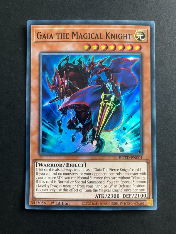 Yugioh Gaia the Magical Knight ROTD-EN001 Super Rare 1st Edition VLP/NM