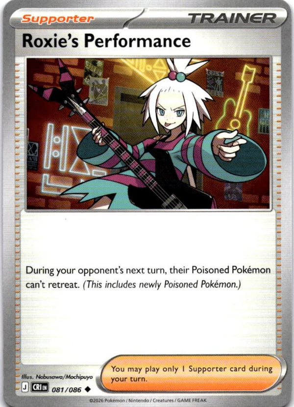 Pokemon Roxie's Performance 081/086 Chaos Rising Non Holo NM