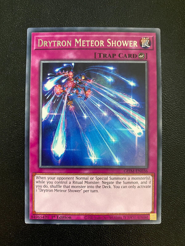 Yugioh Drytron Meteor Shower GEIM-EN036 Rare 1st Edition LP