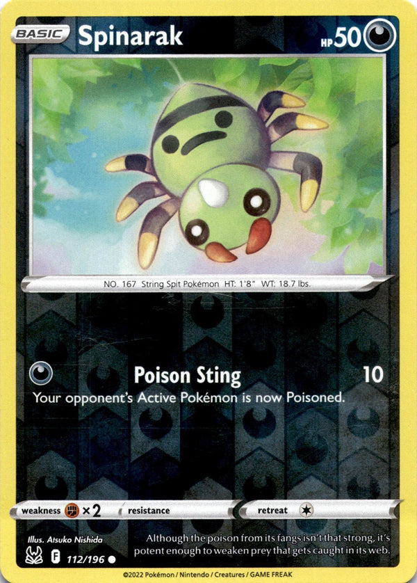 Pokemon Spinarak 112/196 Lost Origin Reverse Holo LP