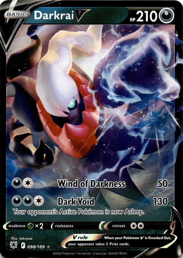 Pokemon Darkrai V 098/189 Astral Radiance Full Art Holo NM