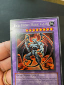 Yugioh Evil Hero Dark Gaia GLAS-EN040 Rare 1st Edition MP/LP