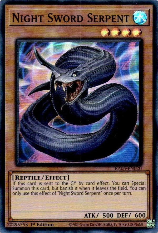 Yugioh Night Sword Serpent RA05-EN020 NA Print Super Rare 1st Edition NM