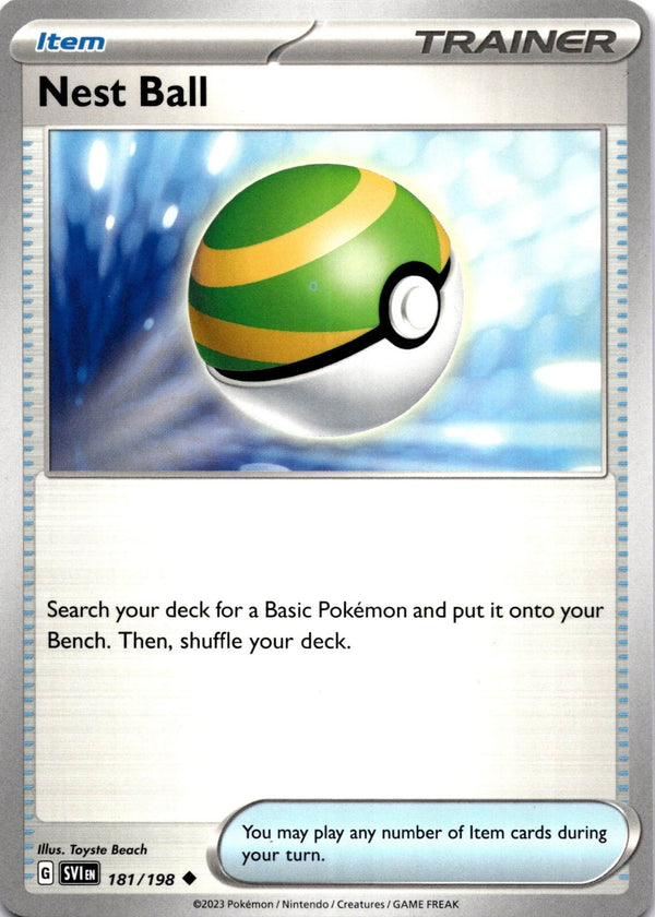 Pokemon Nest Ball 181/198 Scarlet Violet Base Non Holo NM