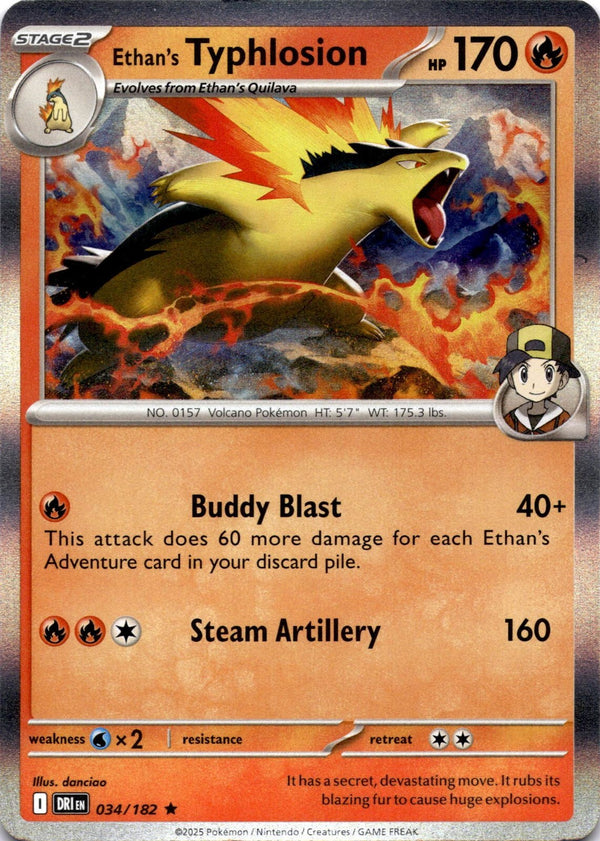 Pokemon Ethan's Typhlosion 034/182 Destined Rivals Holo NM