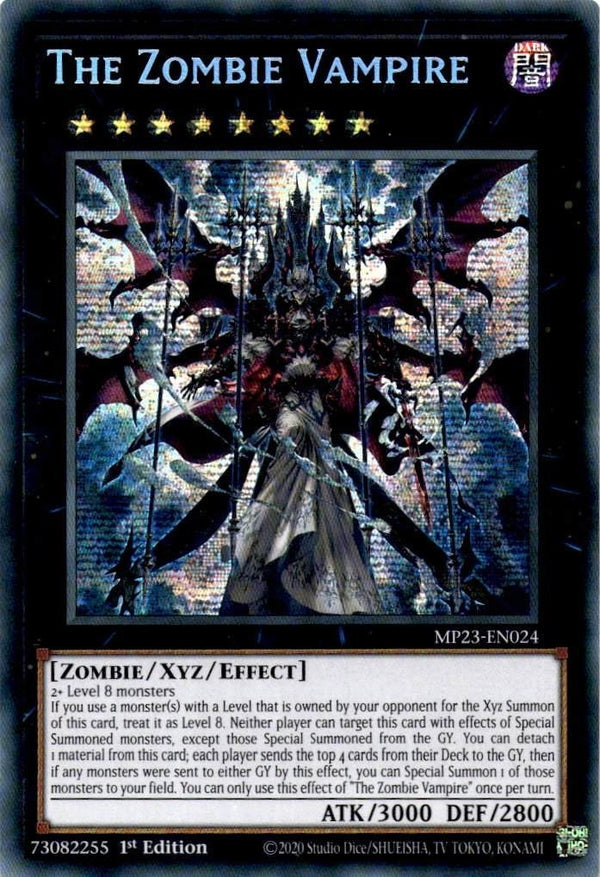 Yugioh The Zombie Vampire MP23-EN024 Secret Rare 1st Edition NM