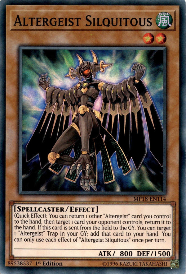 Yugioh Altergeist Silquitous MP18-EN114 Super Rare 1st Edition NM