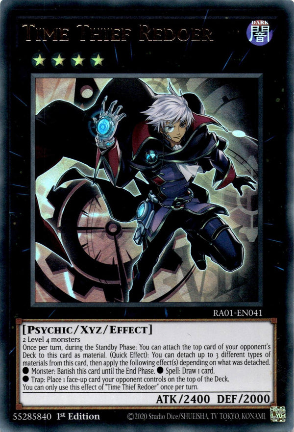 Yugioh Time Thief Redoer RA01-EN041 Ultra Rare 1st Edition LP