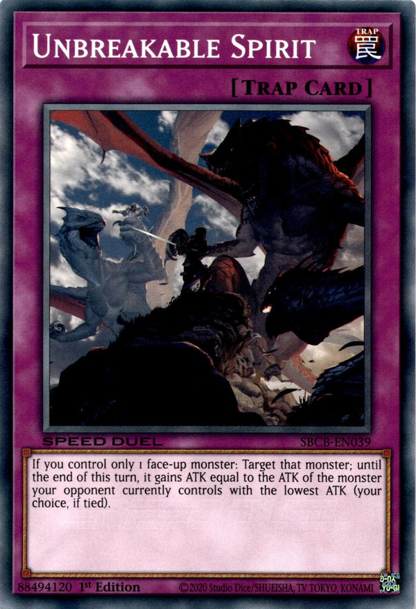 Yugioh Unbreakable Spirit SBCB-EN039 Speed Duel Common 1st Edition NM