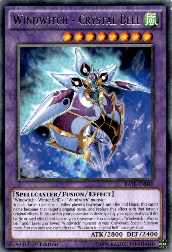 Yugioh Windwitch - Crystal Bell RATE-EN040 Rare 1st Edition NM