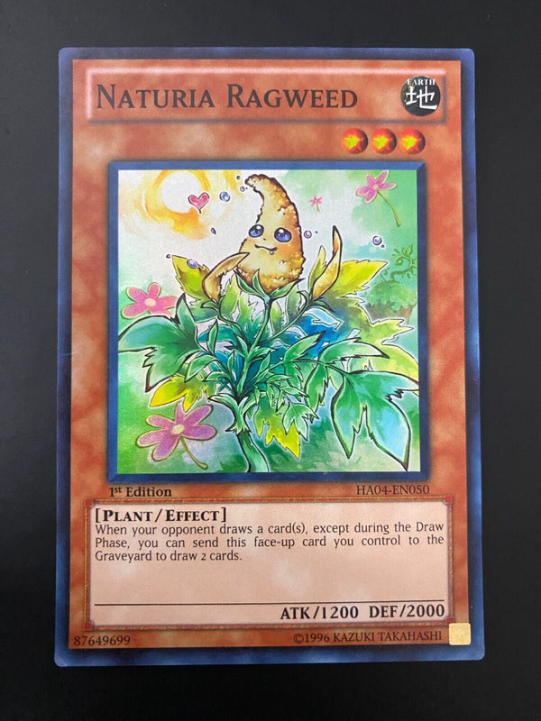 Yugioh Naturia Ragweed HA04-EN050 Super Rare 1st Edition MP