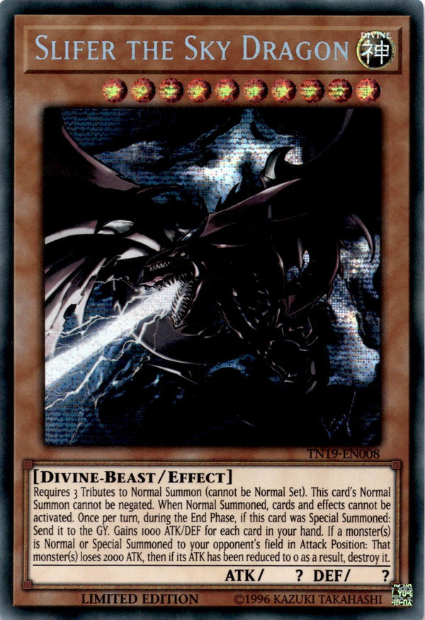 Yugioh Slifer the Sky Dragon TN19-EN008 Secret Rare Limited Edition NM