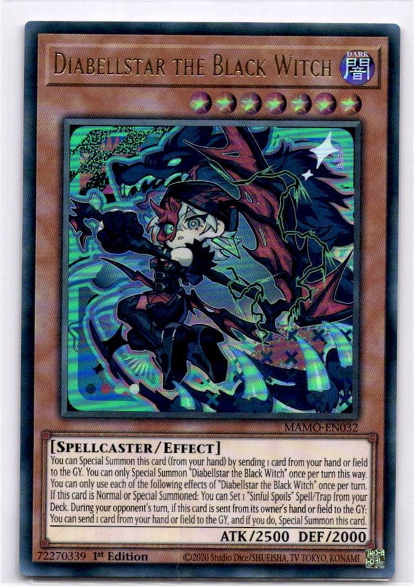 Yugioh Diabellstar the Black Witch MAMO-EN032 Ultra Rare 1st Edition NM