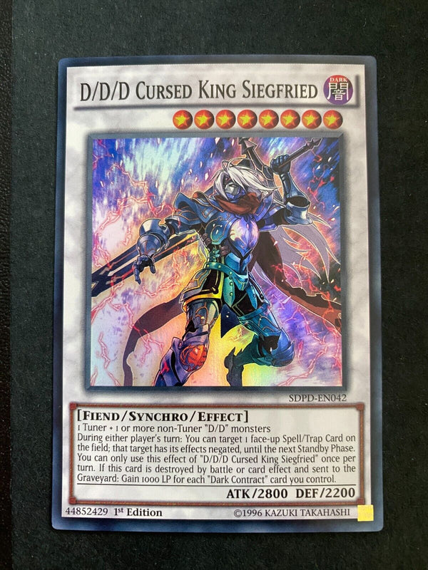 Yugioh D/D/D Cursed King Siegfried SDPD-EN042 Super Rare 1st Edition LP