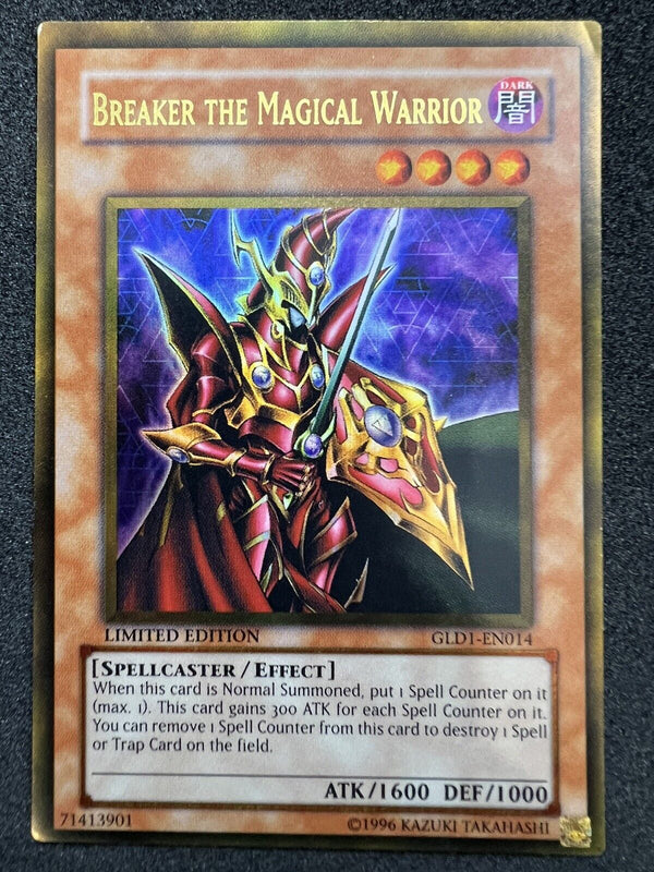 Yugioh Breaker the Magical Warror GLD1-EN014 Limited Edition Gold Rare LP