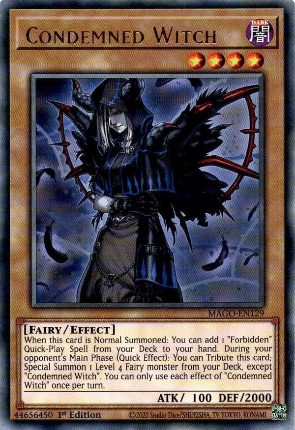 Yugioh Condemned Witch MAGO-EN129 Rare 1st Edition NM