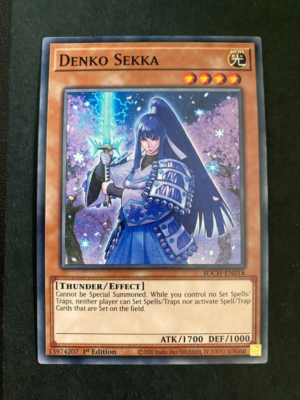 Yugioh Denko Sekka SDCH-EN018 Common 1st Edition NM