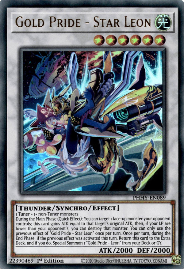 Yugioh Gold Pride - Star Leon PHHY-EN089 Ultra Rare 1st Edition NM
