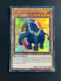 Yugioh Crystal Beast Amber Mammoth BLCR-EN051 Ultra Rare 1st Edition NM