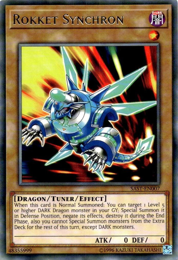 Yugioh Rokket Synchron SAST-EN007 Rare 1st Edition LP/NM