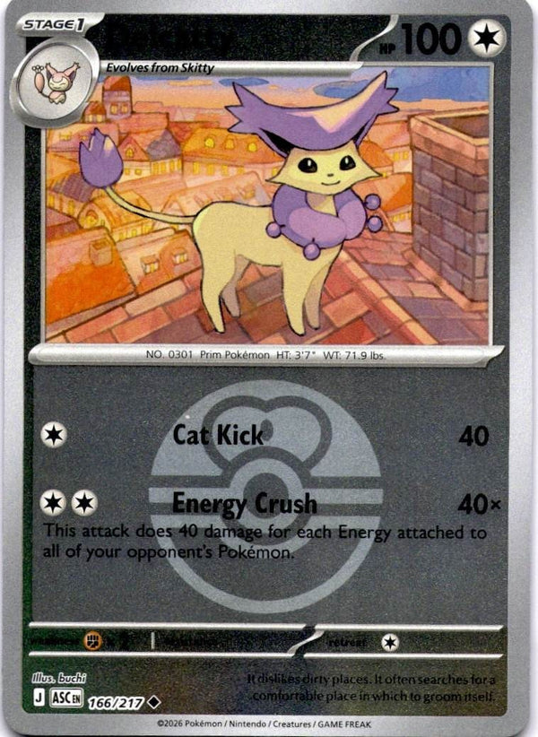 Pokemon Delcatty 166/217 Ascended Heroes Love Ball Reverse Holo NM