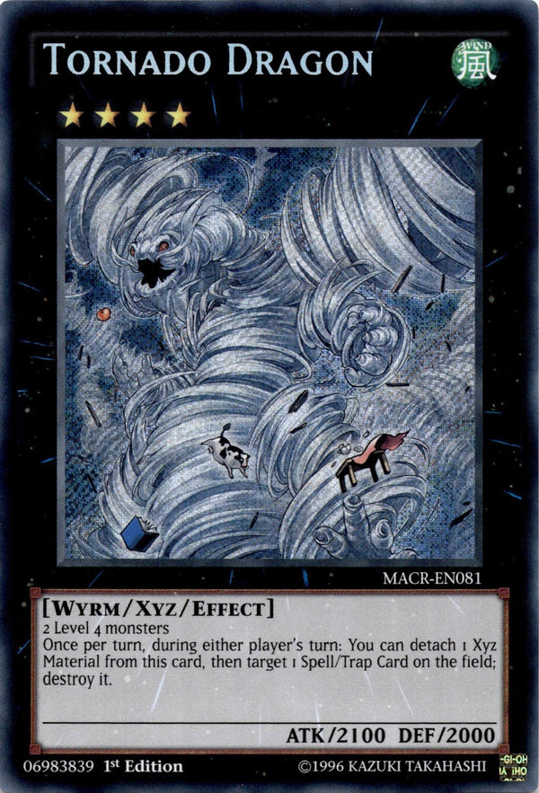 Yugioh Tornado Dragon MACR-EN081 Secret Rare 1st Edition NM