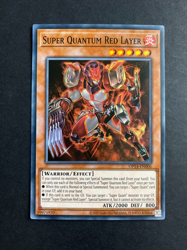Yugioh Super Quantum Red Layer OP14-EN006 Super Rare Unlimited Edition NM