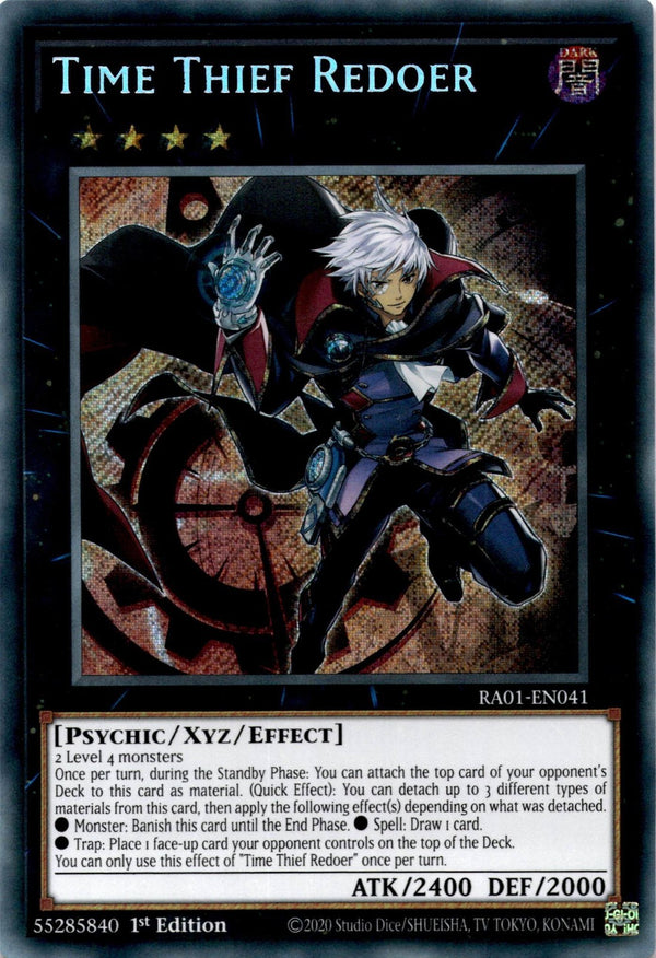 Yugioh Time Thief Redoer RA01-EN041 Secret Rare 1st Edition NM