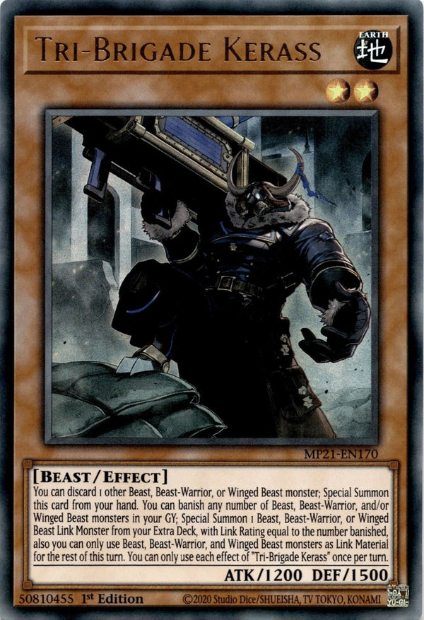 Yugioh Tri-Brigade Kerass MP21-EN170 Ultra Rare 1st Edition VLP/NM