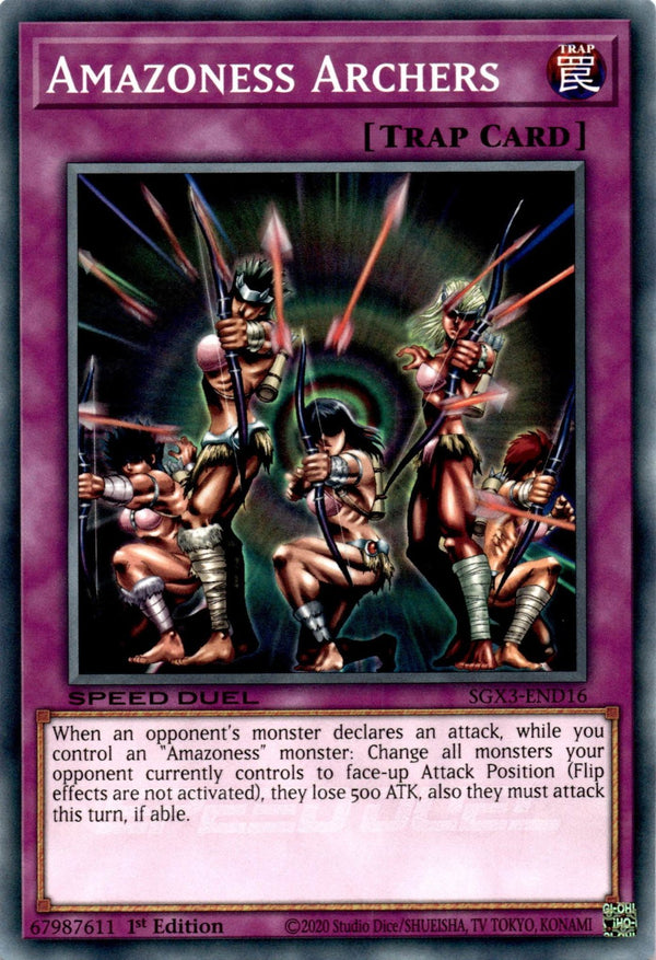 Yugioh Amazoness Archers SGX3-END16 Speed Duel Common 1st Edition NM