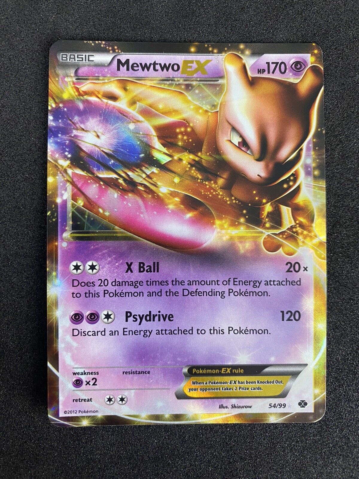 Pokemon Mewtwo EX 54/99 BW Next Destinies Full Art Rare NM-MINT