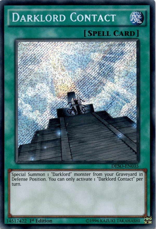Yugioh Darklord Contact DESO-EN035 Secret Rare 1st Edition VLP/NM