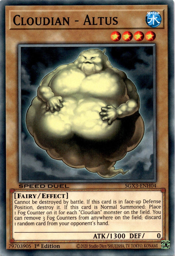 Yugioh Cloudian - Altus SGX3-ENH04 Speed Duel Common 1st Edition NM