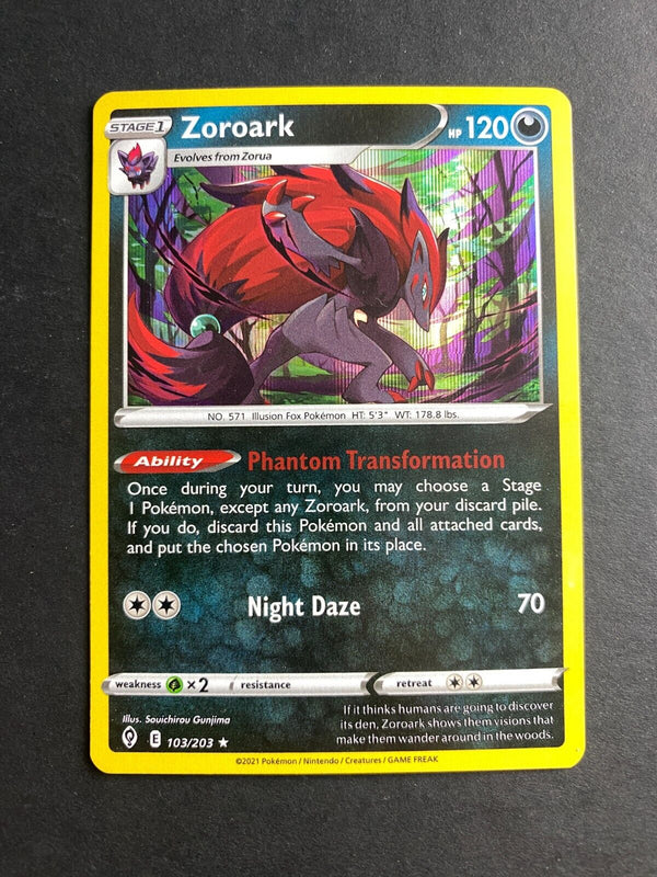 Pokemon Zoroark 103/203 Evolving Skies Holo LP/NM