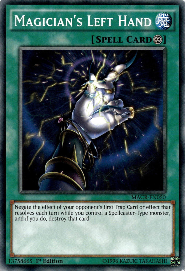 Yugioh Magician's Left Hand MACR-EN050 Common 1st Edition LP
