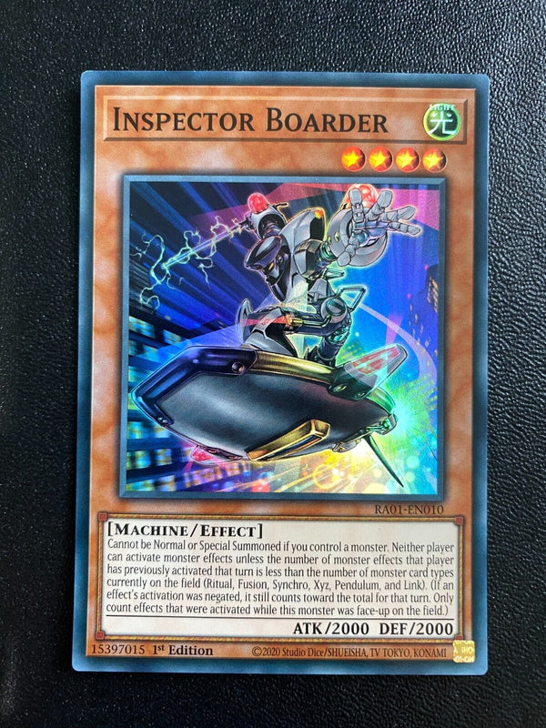 Yugioh Inspector Boarder RA01-EN010 Super Rare 1st Edition NM