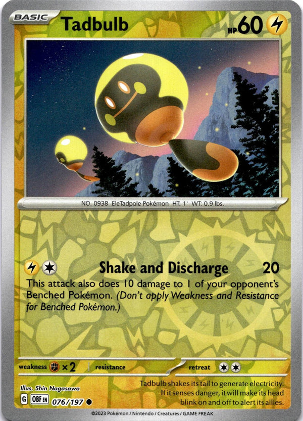 Pokemon Tadbulb 076/197 Paldea Evolved Reverse Holo NM