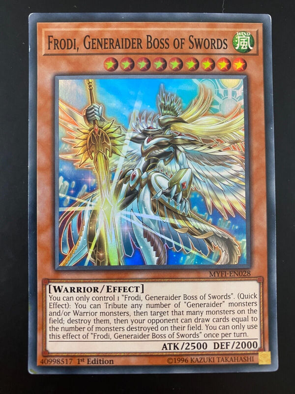 Yugioh Frodi, Generaider Boss of Swords MYFI-EN028 1st Edition LP