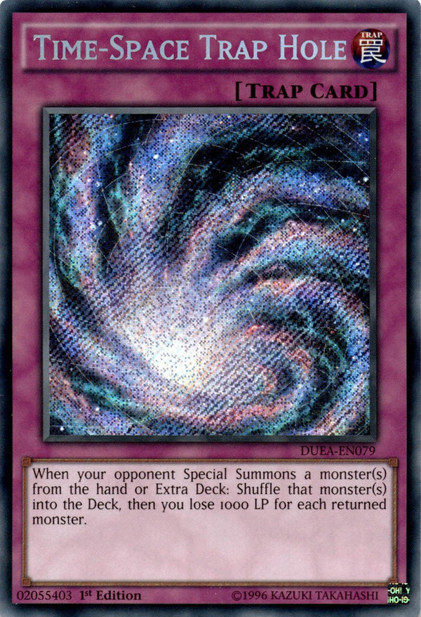 Yugioh Time-Space Trap Hole DUEA-EN079 Secret Rare 1st Edition LP
