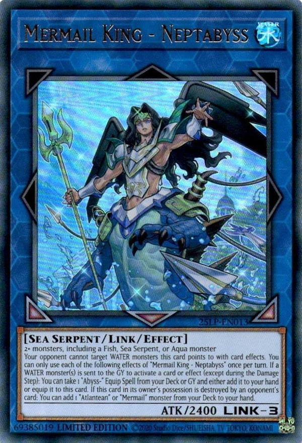Yugioh Mermail King - Neptabyss 25LP-EN013 Ultra Rare Limited Edition NM