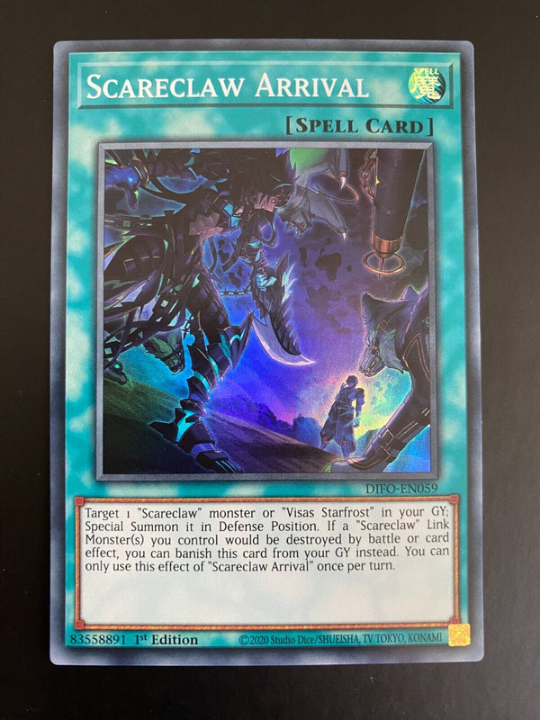 Yugioh Scareclaw Arrival DIFO-EN059 Super Rare 1st Edition NM/MINT